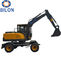 Easy Operation Road Builder Excavator 7 Ton Wheel Excavator Rubber Tire Excavators