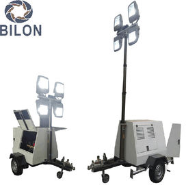 Portable Mobile Light Tower , Construction Light Tower With Diesel Generator