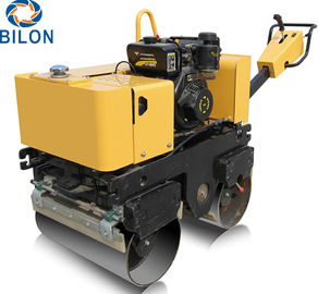 9HP Walk Behind Dual Drum Hydraulic Road Roller Exciting Force 30KN