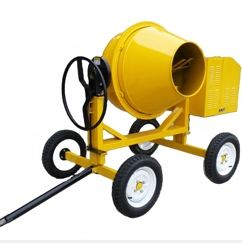 4 Wheel Mobile Concrete Mixer Machine 350L Small Gasoline Diesel Self