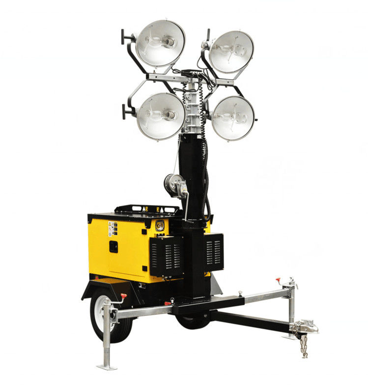 4*300W 4*1000W Mobile Light Tower For Residential Construction