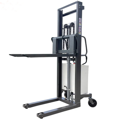 Montacargas Electrico 1500 kg 1 Ton Mini Small Forklift Pallet Lifter Semi Eelectric Stacker