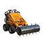 17.15kw Walk Behind Skid Steer Loader With Lawn Aerator Attachments
