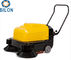 Yellow 120W Walk Behind Power Sweeper  /  Hand Push Floor Sweeper