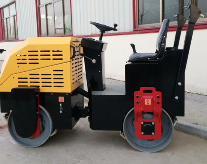 1T Two Drum Vibratory Road Roller Compactor Electronic Watering Rust ...