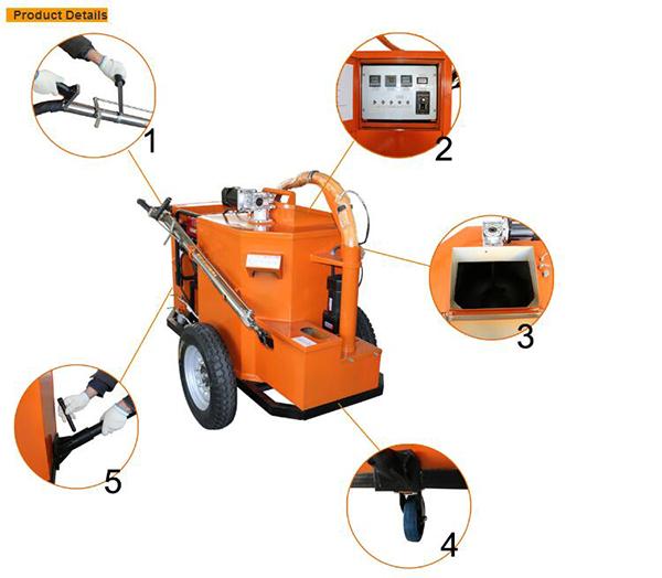 2.2KW Crack Sealing Machine Asphalt Crack Sealer With 100L Hot Melt