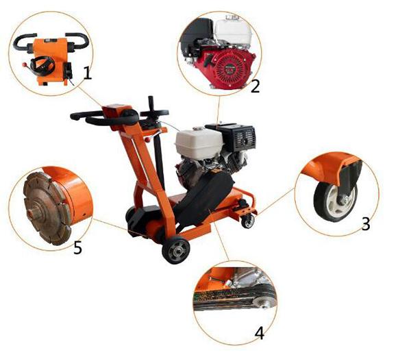 Easy Operation Road Construction Machinery 13HP Road Grooving Machine