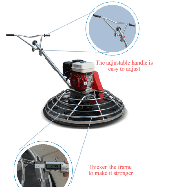 Combination Blade Power Trowel Machine 2.0mm , Concrete Finish Pavement